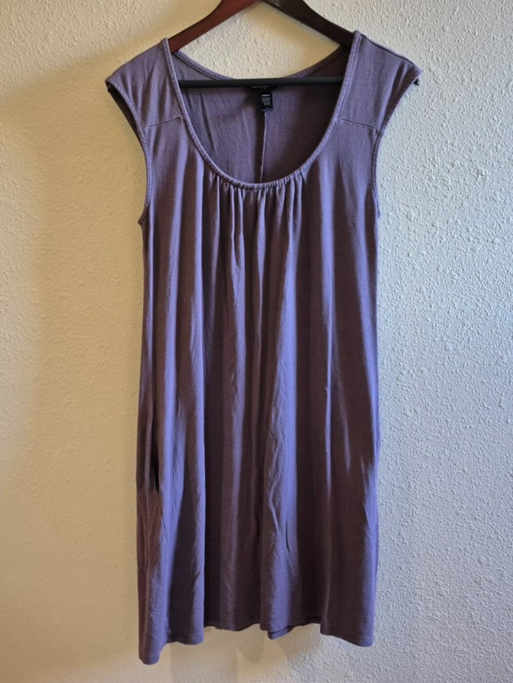 Banana Republic Stretch Purple/Plum Sleeveless Shift Dress